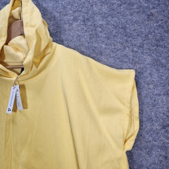 Room 34 Kaftan‎ Shift Dress XL Women Yellow Tassel Organic Cotton Beach Resort - Picture 10 of 12